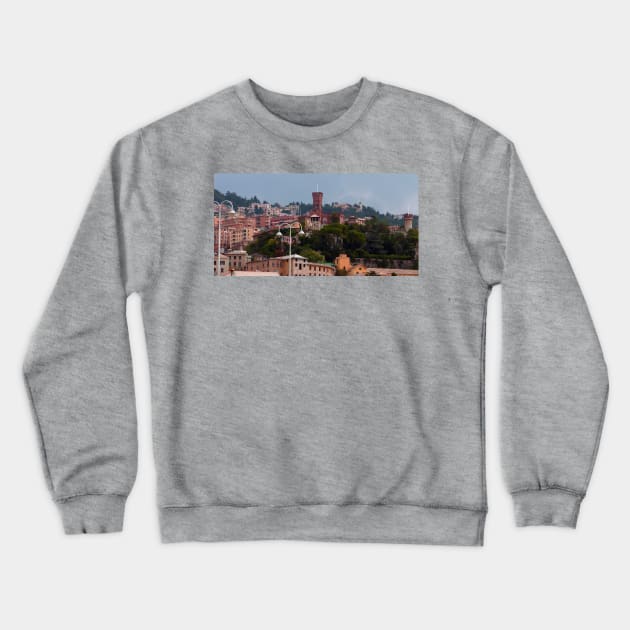 Genoa skyline Crewneck Sweatshirt by tomg